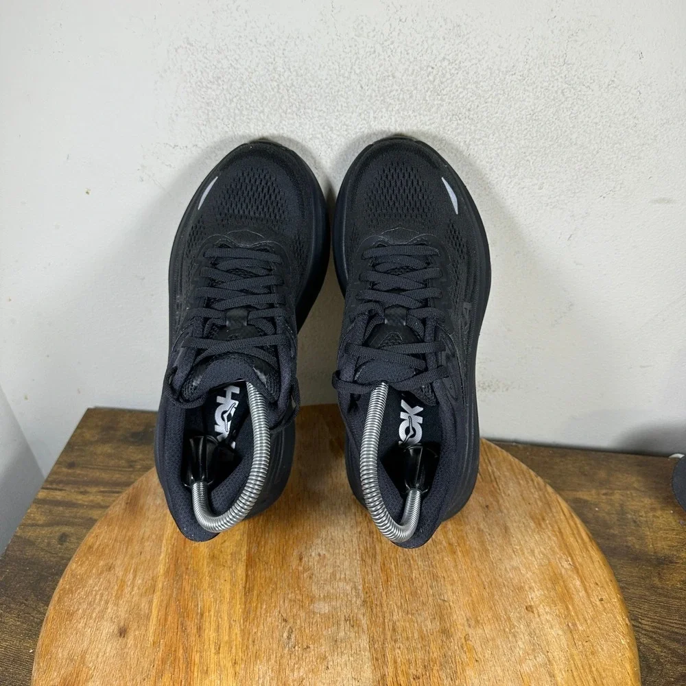 Hoka Bondi 9 Womens 6 B Black Black Running Shoes Sneakers 1162012 BBLC